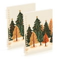 thumbnail image 1 of FORMRS 1-Subject Spiral Notebook 8" x 5" College Ruled 60 Refillable Sheet, Brown Christmas Trees, 1 of 7