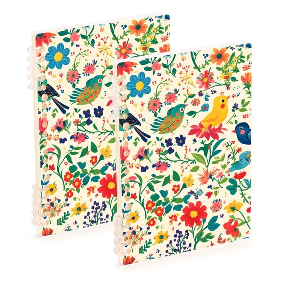 FORMRS 1-Subject Spiral Notebook 8" x 5" College Ruled 60 Refillable Sheet A5 Hard Cover, Cartoon Animals