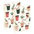 thumbnail image 1 of FORMRS 1-Subject Spiral Notebook 8" x 5" College Ruled 60 Refillable Sheet A5 Hard Cover, Christmas Cups, 1 of 7