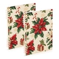 thumbnail image 1 of FORMRS 1-Subject Spiral Notebook 8" x 5" College Ruled 60 Refillable Sheet A5 Hard Cover, Christmas Poinsettia, 1 of 7