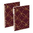 thumbnail image 1 of FORMRS 1-Subject Spiral Notebook 8" x 5" College Ruled 60 Refillable Sheet A5 Hard Cover, Circular Gold Pattern, 1 of 7