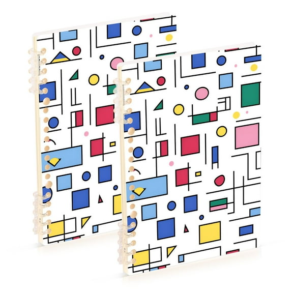 FORMRS 1-Subject Spiral Notebook 8" x 5" College Ruled 60 Refillable Sheet A5 Hard Cover, Colorful Cartoon Graphic