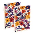 thumbnail image 1 of FORMRS 1-Subject Spiral Notebook 8" x 5" College Ruled 60 Refillable Sheet, Colorful Flowers Pattern, 1 of 7