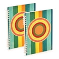 thumbnail image 1 of FORMRS 1-Subject Spiral Notebook 8" x 5" College Ruled 60 Refillable Sheet A5 Hard Cover, Colorful Stripes, 1 of 7