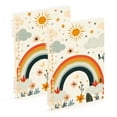 thumbnail image 1 of FORMRS 1-Subject Spiral Notebook 8" x 5" College Ruled 60 Refillable Sheet A5 Hard Cover, Cute Rainbow, 1 of 7
