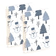 thumbnail image 1 of FORMRS 1-Subject Spiral Notebook 8" x 5" College Ruled 60 Refillable Sheet A5 Hard Cover, Cute Snowmen, 1 of 7