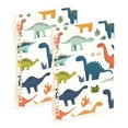 thumbnail image 1 of FORMRS 1-Subject Spiral Notebook 8" x 5" College Ruled 60 Refillable Sheet A5 Hard Cover, Dinosaur Pattern, 1 of 7