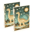 thumbnail image 1 of FORMRS 1-Subject Spiral Notebook 8" x 5" College Ruled 60 Refillable Sheet, Dinosaur with Stars, 1 of 7