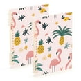 thumbnail image 1 of FORMRS 1-Subject Spiral Notebook 8" x 5" College Ruled 60 Refillable Sheet A5 Hard Cover, Flamingo Pattern, 1 of 7