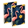 thumbnail image 1 of FORMRS 1-Subject Spiral Notebook 8" x 5" College Ruled 60 Refillable Sheet A5 Hard Cover, Floral Flamingo, 1 of 7