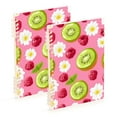 thumbnail image 1 of FORMRS 1-Subject Spiral Notebook 8" x 5" College Ruled 60 Refillable Sheet A5 Hard Cover, Floral Raspberries, 1 of 7