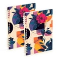 thumbnail image 1 of FORMRS 1-Subject Spiral Notebook 8" x 5" College Ruled 60 Refillable Sheet A5 Hard Cover, Flowers Pattern Style, 1 of 7