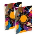 thumbnail image 1 of FORMRS 1-Subject Spiral Notebook 8" x 5" College Ruled 60 Refillable Sheet A5 Hard Cover, Futuristic Circles, 1 of 7