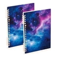 thumbnail image 1 of FORMRS 1-Subject Spiral Notebook 8" x 5" College Ruled 60 Refillable Sheet, Galaxy Pattern, 1 of 7