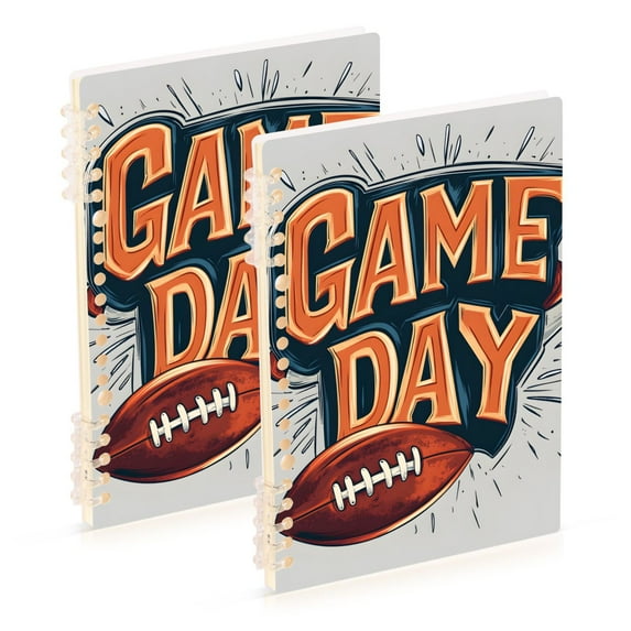 FORMRS 1-Subject Spiral Notebook 8" x 5" College Ruled 60 Refillable Sheet A5 Hard Cover, Game Day