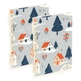thumbnail image 1 of FORMRS 1-Subject Spiral Notebook 8" x 5" College Ruled 60 Refillable Sheet A5 Hard Cover, Gray Cartoon Houses, 1 of 7