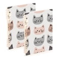 thumbnail image 1 of FORMRS 1-Subject Spiral Notebook 8" x 5" College Ruled 60 Refillable Sheet A5 Hard Cover, Gray Cat Pattern, 1 of 7