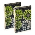 thumbnail image 1 of FORMRS 1-Subject Spiral Notebook 8" x 5" College Ruled 60 Refillable Sheet A5 Hard Cover, Gray Floral, 1 of 7