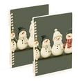 thumbnail image 1 of FORMRS 1-Subject Spiral Notebook 8" x 5" College Ruled 60 Refillable Sheet, Gray Snowmen, 1 of 7