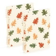 thumbnail image 1 of FORMRS 1-Subject Spiral Notebook 8" x 5" College Ruled 60 Refillable Sheet A5 Hard Cover, Green Autumn Leaves, 1 of 7