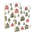 thumbnail image 1 of FORMRS 1-Subject Spiral Notebook 8" x 5" College Ruled 60 Refillable Sheet A5 Hard Cover, Green Christmas House, 1 of 7