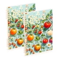 thumbnail image 1 of FORMRS 1-Subject Spiral Notebook 8" x 5" College Ruled 60 Refillable Sheet A5 Hard Cover, Green Floral Tomatoes, 1 of 7