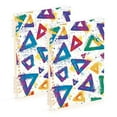 thumbnail image 1 of FORMRS 1-Subject Spiral Notebook 8" x 5" College Ruled 60 Refillable Sheet A5 Hard Cover, Green Simple Triangles, 1 of 7