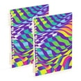 thumbnail image 1 of FORMRS 1-Subject Spiral Notebook 8" x 5" College Ruled 60 Refillable Sheet A5 Hard Cover, Green Wavy Pattern, 1 of 7