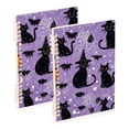 thumbnail image 1 of FORMRS 1-Subject Spiral Notebook 8" x 5" College Ruled 60 Refillable Sheet A5 Hard Cover, Halloween Cats, 1 of 7