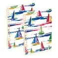thumbnail image 1 of FORMRS 1-Subject Spiral Notebook 8" x 5" College Ruled 60 Refillable Sheet, Hand Drawn Sailboats, 1 of 7