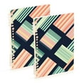 thumbnail image 1 of FORMRS 1-Subject Spiral Notebook 8" x 5" College Ruled 60 Refillable Sheet A5 Hard Cover, Isometric Pink, 1 of 7