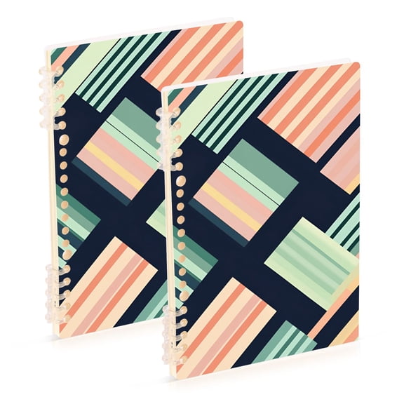 FORMRS 1-Subject Spiral Notebook 8" x 5" College Ruled 60 Refillable Sheet, Isometric Pink