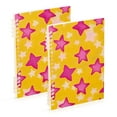 thumbnail image 1 of FORMRS 1-Subject Spiral Notebook 8" x 5" College Ruled 60 Refillable Sheet, Large Pink Stars, 1 of 7