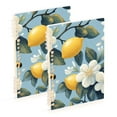 thumbnail image 1 of FORMRS 1-Subject Spiral Notebook 8" x 5" College Ruled 60 Refillable Sheet A5 Hard Cover, Lemon Pattern, 1 of 7