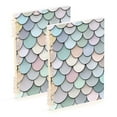 thumbnail image 1 of FORMRS 1-Subject Spiral Notebook 8" x 5" College Ruled 60 Refillable Sheet A5 Hard Cover, Light Blue Shimmering Pattern, 1 of 7