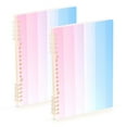thumbnail image 1 of FORMRS 1-Subject Spiral Notebook 8" x 5" College Ruled 60 Refillable Sheet A5 Hard Cover, Light Blue Stripes, 1 of 7