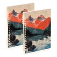 thumbnail image 1 of FORMRS 1-Subject Spiral Notebook 8" x 5" College Ruled 60 Refillable Sheet A5 Hard Cover, Mountains at Dawn, 1 of 7