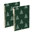 thumbnail image 1 of FORMRS 1-Subject Spiral Notebook 8" x 5" College Ruled 60 Refillable Sheet A5 Hard Cover, New Year Tree Pattern, 1 of 7