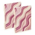 thumbnail image 1 of FORMRS 1-Subject Spiral Notebook 8" x 5" College Ruled 60 Refillable Sheet A5 Hard Cover, Pink Brown Pattern, 1 of 7