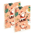 thumbnail image 1 of FORMRS 1-Subject Spiral Notebook 8" x 5" College Ruled 60 Refillable Sheet, Pink Christmas Santa, 1 of 7
