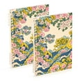 thumbnail image 1 of FORMRS 1-Subject Spiral Notebook 8" x 5" College Ruled 60 Refillable Sheet A5 Hard Cover, Pink Floral Wave, 1 of 7