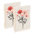 thumbnail image 1 of FORMRS 1-Subject Spiral Notebook 8" x 5" College Ruled 60 Refillable Sheet A5 Hard Cover, Pink Flower, 1 of 7