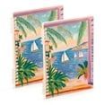 thumbnail image 1 of FORMRS 1-Subject Spiral Notebook 8" x 5" College Ruled 60 Refillable Sheet A5 Hard Cover, Pink Seaside Boat, 1 of 7