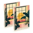 thumbnail image 1 of FORMRS 1-Subject Spiral Notebook 8" x 5" College Ruled 60 Refillable Sheet A5 Hard Cover, Pink Sunset, 1 of 7