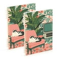 thumbnail image 1 of FORMRS 1-Subject Spiral Notebook 8" x 5" College Ruled 60 Refillable Sheet A5 Hard Cover, Pink and White Cat, 1 of 7