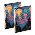 thumbnail image 1 of FORMRS 1-Subject Spiral Notebook 8" x 5" College Ruled 60 Refillable Sheet A5 Hard Cover, Psychedelic Jellyfish, 1 of 7