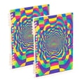 thumbnail image 1 of FORMRS 1-Subject Spiral Notebook 8" x 5" College Ruled 60 Refillable Sheet A5 Hard Cover, Psychedelic Pattern, 1 of 7