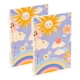 thumbnail image 1 of FORMRS 1-Subject Spiral Notebook 8" x 5" College Ruled 60 Refillable Sheet A5 Hard Cover, Purple Clouds, 1 of 7