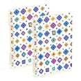 thumbnail image 1 of FORMRS 1-Subject Spiral Notebook 8" x 5" College Ruled 60 Refillable Sheet A5 Hard Cover, Purple Retro Shapes, 1 of 7