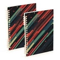 thumbnail image 1 of FORMRS 1-Subject Spiral Notebook 8" x 5" College Ruled 60 Refillable Sheet, Red Abstract Lines, 1 of 7